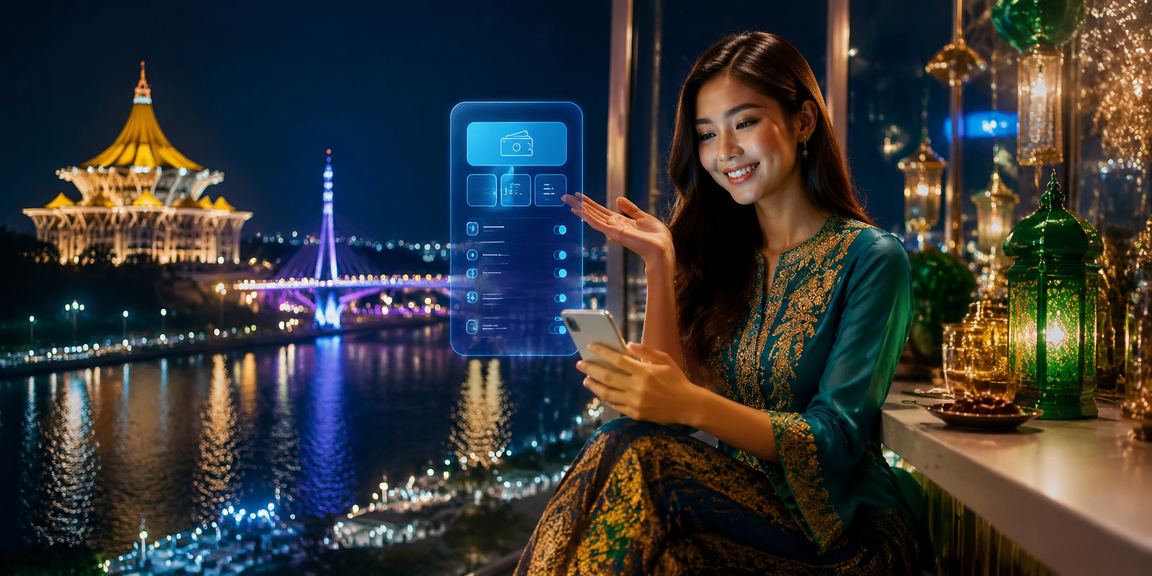 Pengguna main kasino mudah alih semasa Hari Raya di Kuching Sarawak