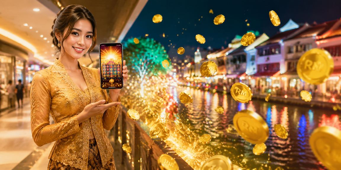 Permainan slot bertema Melaka dengan kostum kebaya Malaysia
